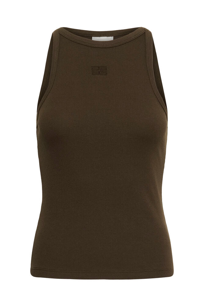 Gestuz Drew Logo Tank 2.0 Top Slate Black