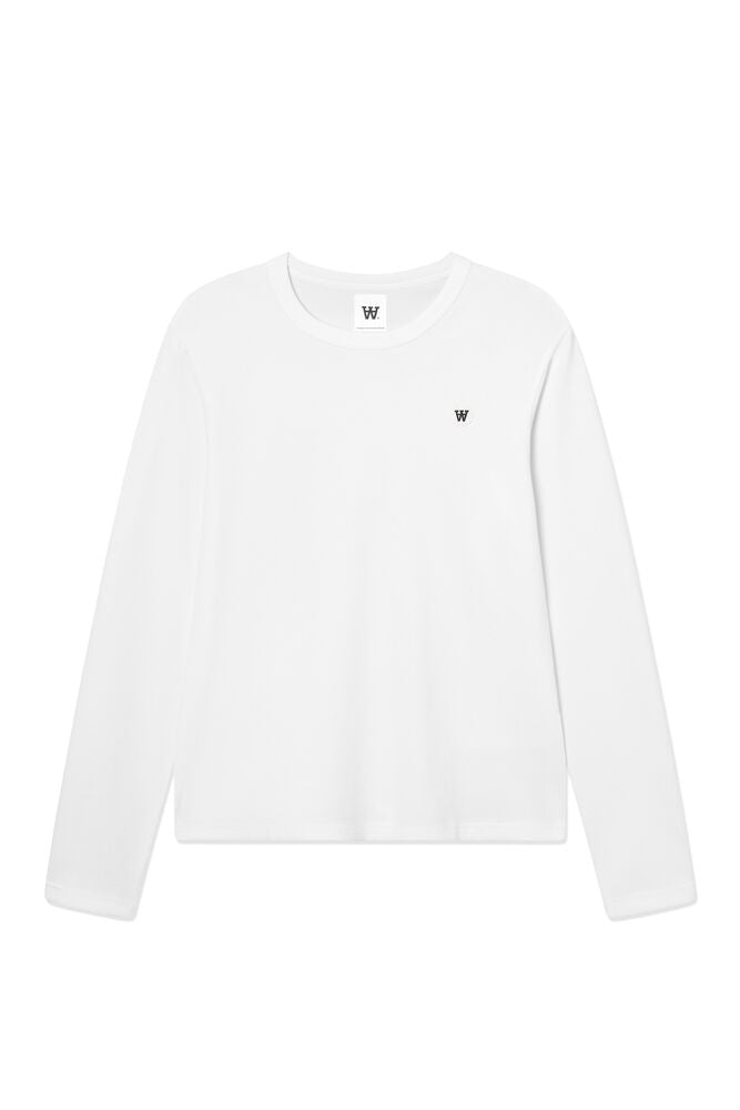 Wood Wood Ace LS T-shirt Bright White