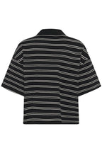 Gestuz Pilova Polo T-shirt Black White Striped