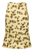 Chery P Blouse Lemon Yellow Olive Flower