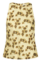 Chery P Blouse Lemon Yellow Olive Flower