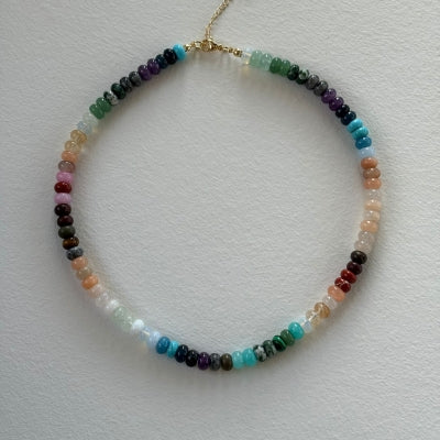 Necklace With Stones Mixed Colours