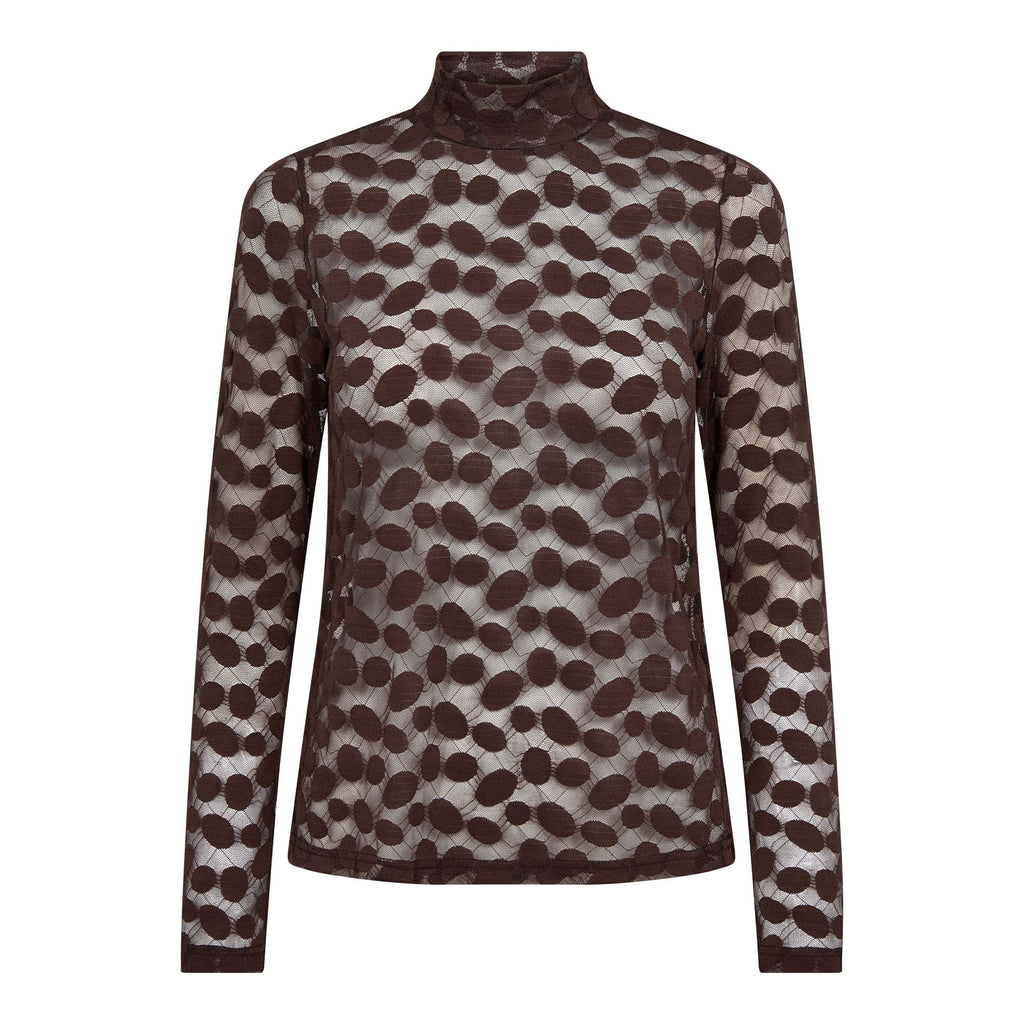 Co'Couture Penola O-Neck Blouse Brown