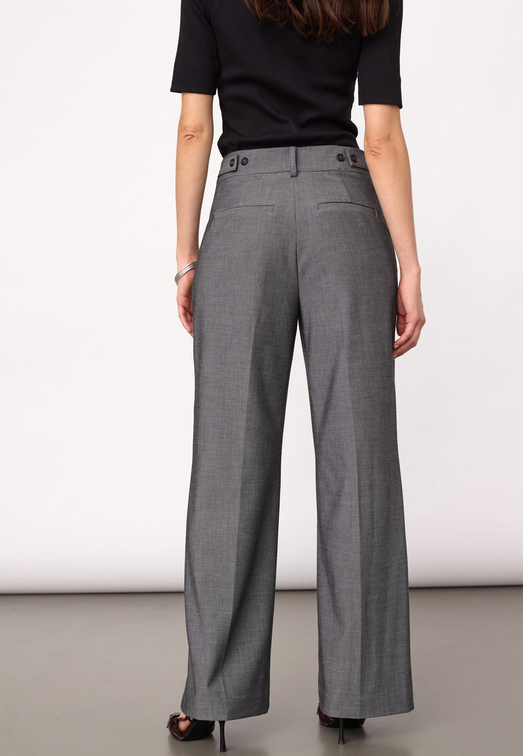Co'Couture Jacky Wide Pant Mid Grey