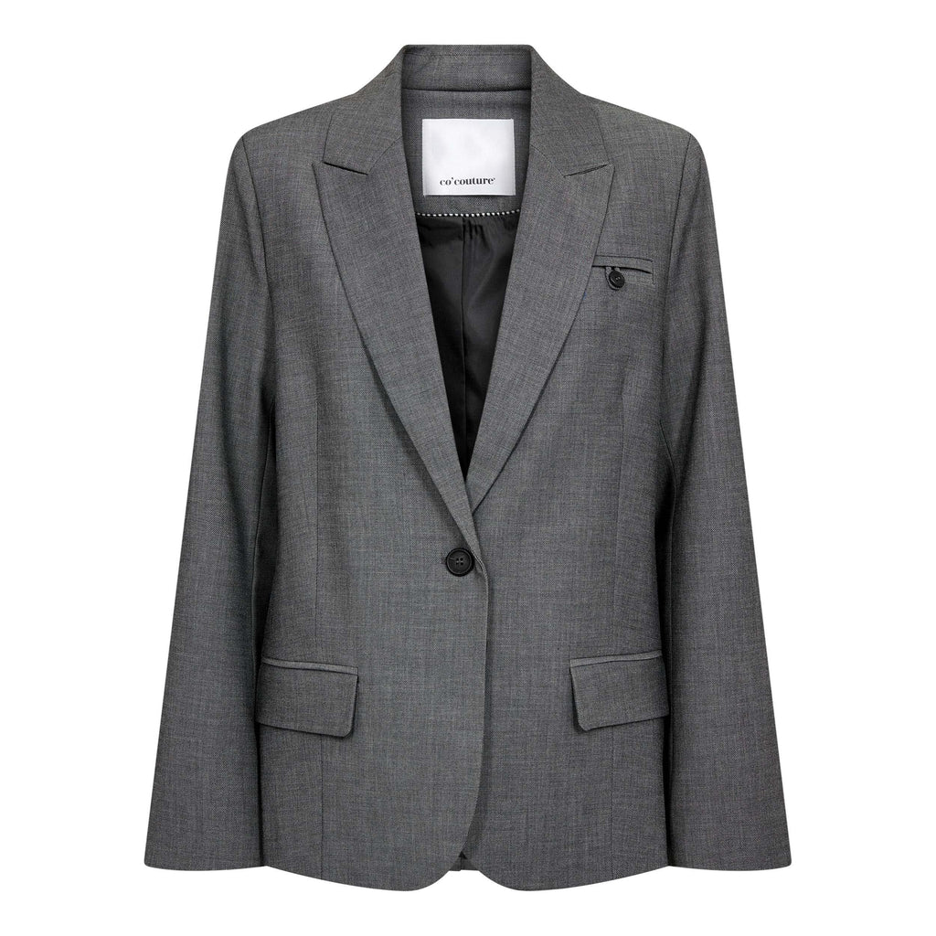 Co'Couture Jacky Fitted Blazer Mid Grey