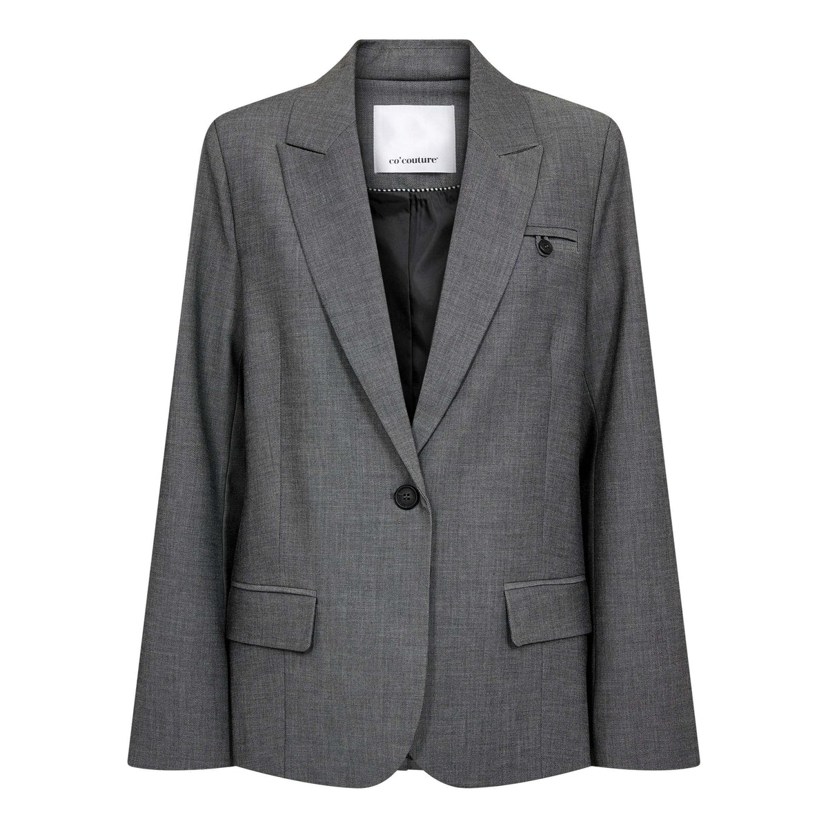Co'Couture Jacky Fitted Blazer Mid Grey