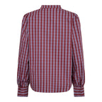Co'Couture Renee Check V-Shirt Berry Red