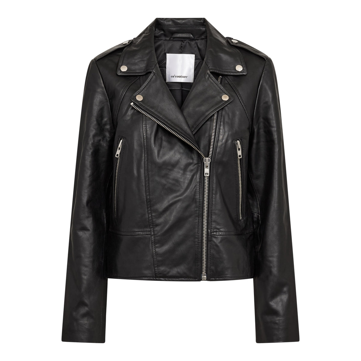 Co'Couture Phoebe Leather Biker Jacket Black