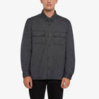 Bille Herringbone Black overshirt