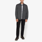 Bille Herringbone Black overshirt