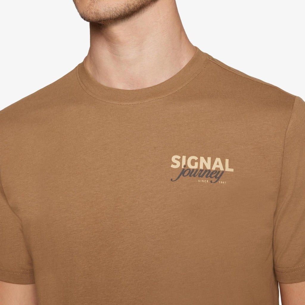 Dean Chest Print + T-shirt Brown Otter