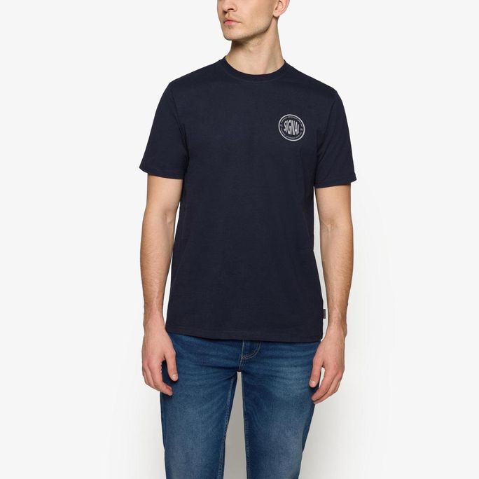ParkSi Chest Print T-shirt Deep Marin