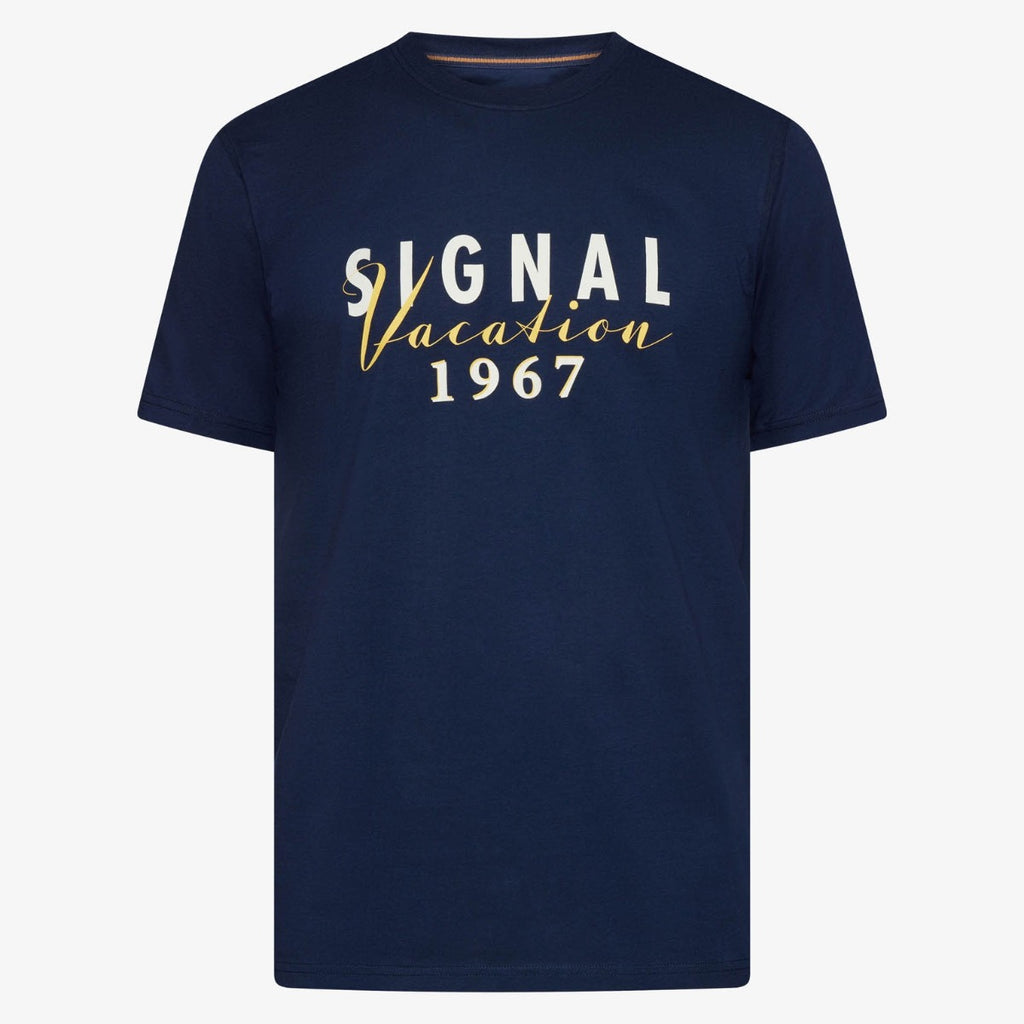 FinnSi Front Print Tee Blue Captain
