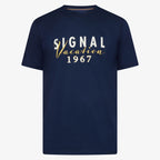 FinnSi Front Print Tee Blue Captain