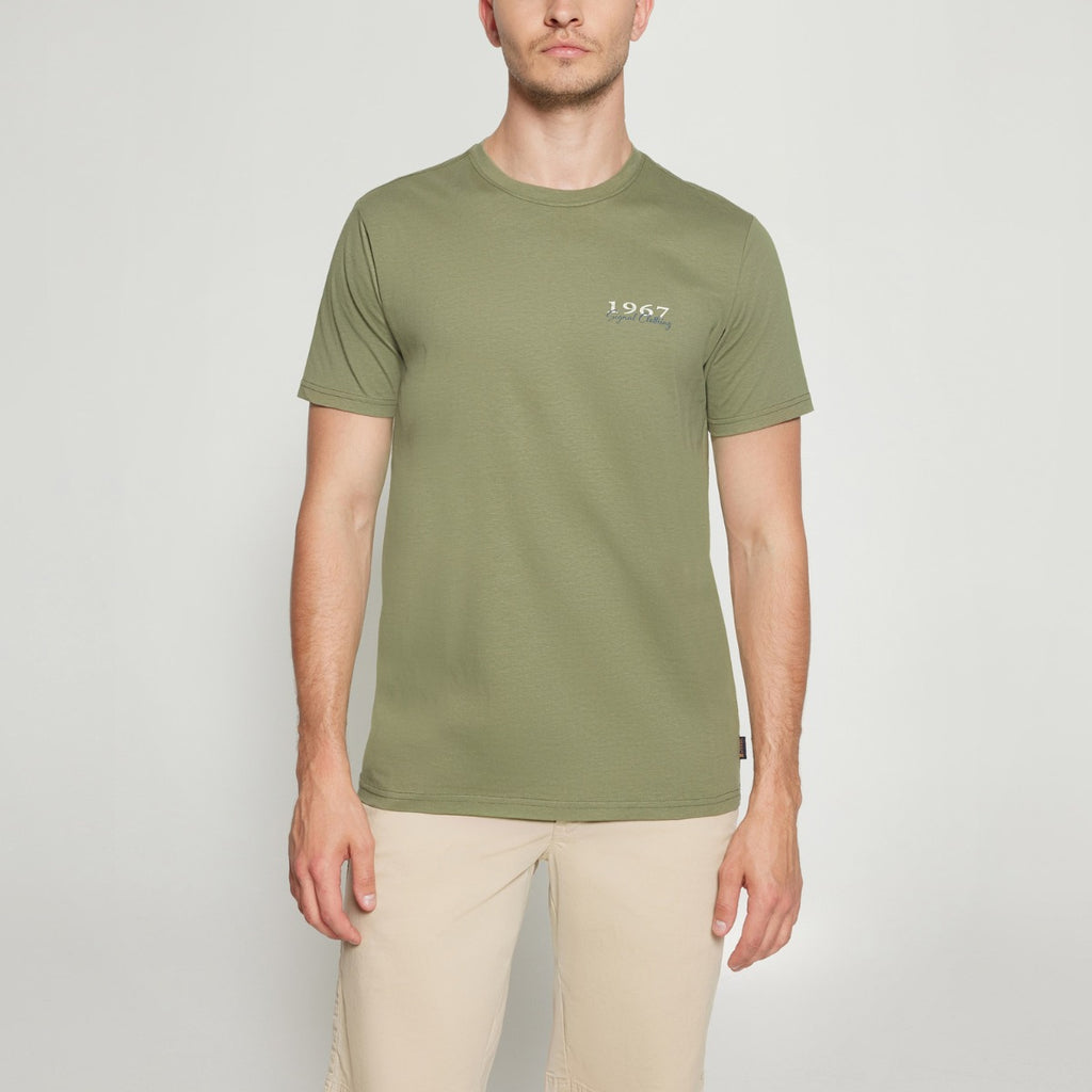 FrodoSi Chest Print Tee Oil Green