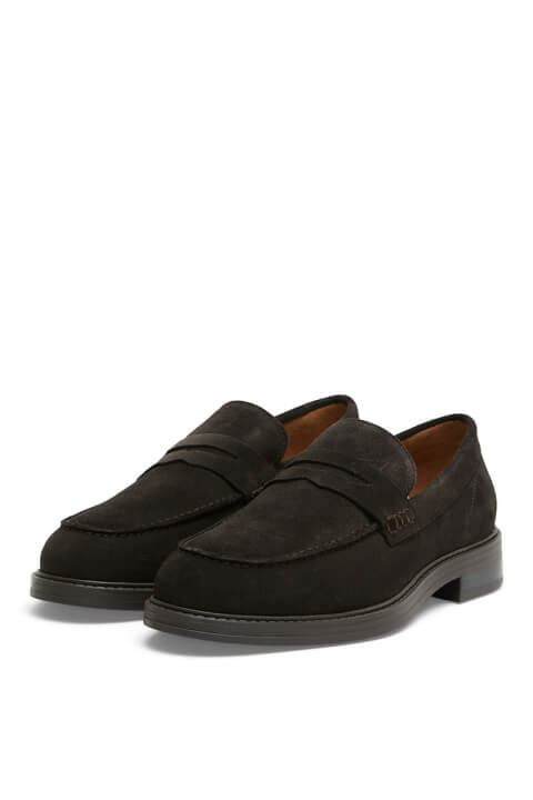 Blake Suede Penny Loafers Demitasse