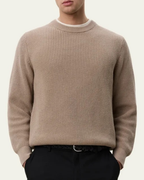 Les Deux Rib Crewneck Knit Dark Sand