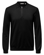 Only & Sons Onswyler Half Zip Polo Knit Black