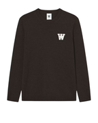 Wood Wood Tay L Striktrøje Dark Brown