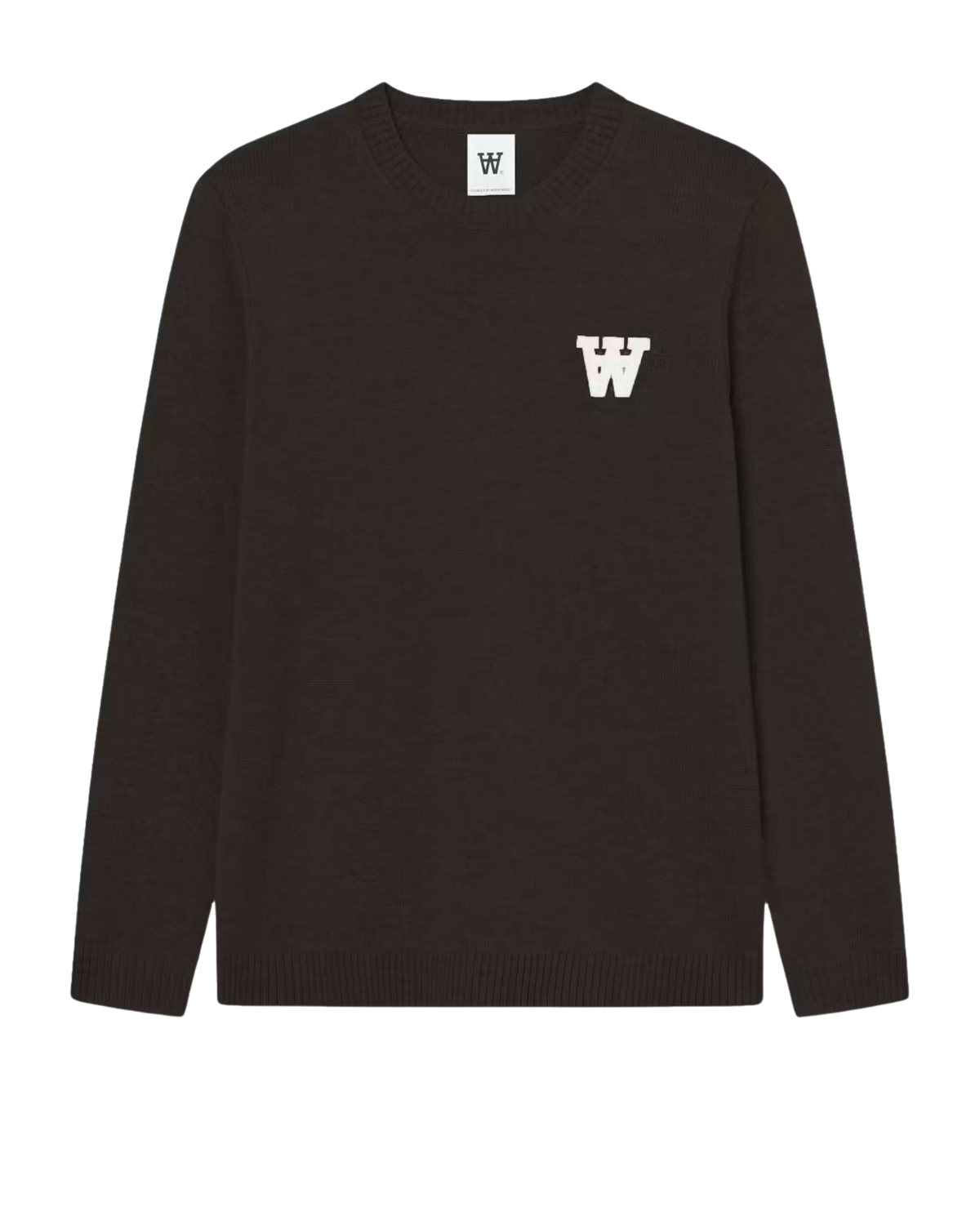 Wood Wood Tay L Striktrøje Dark Brown