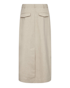 Co'Couture Leena Linen Floor Skirt Beige