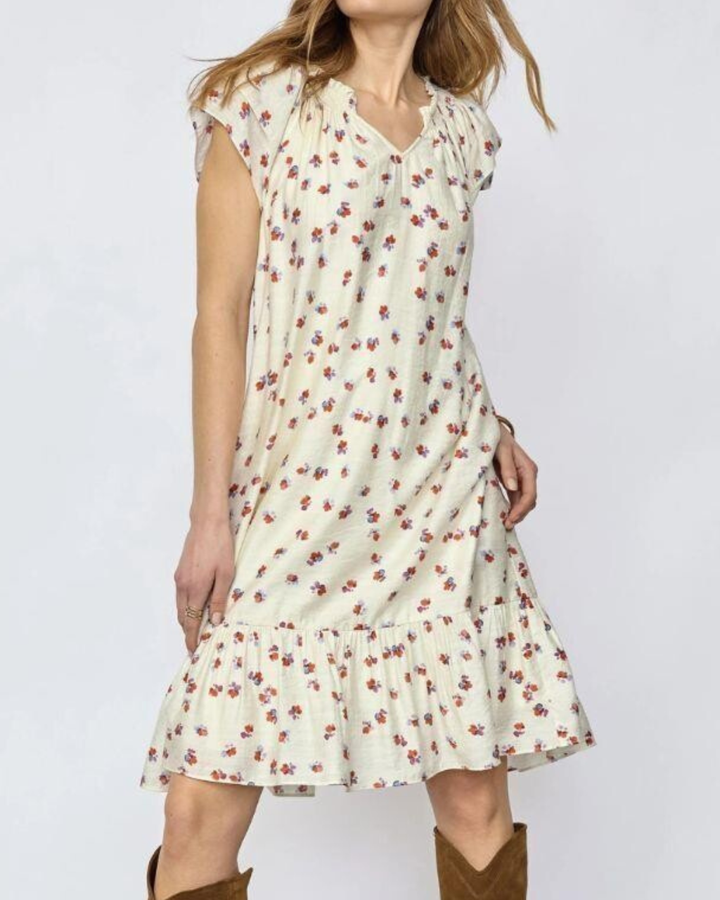 Co'Couture Maris Sunrise Crop Dress Off White