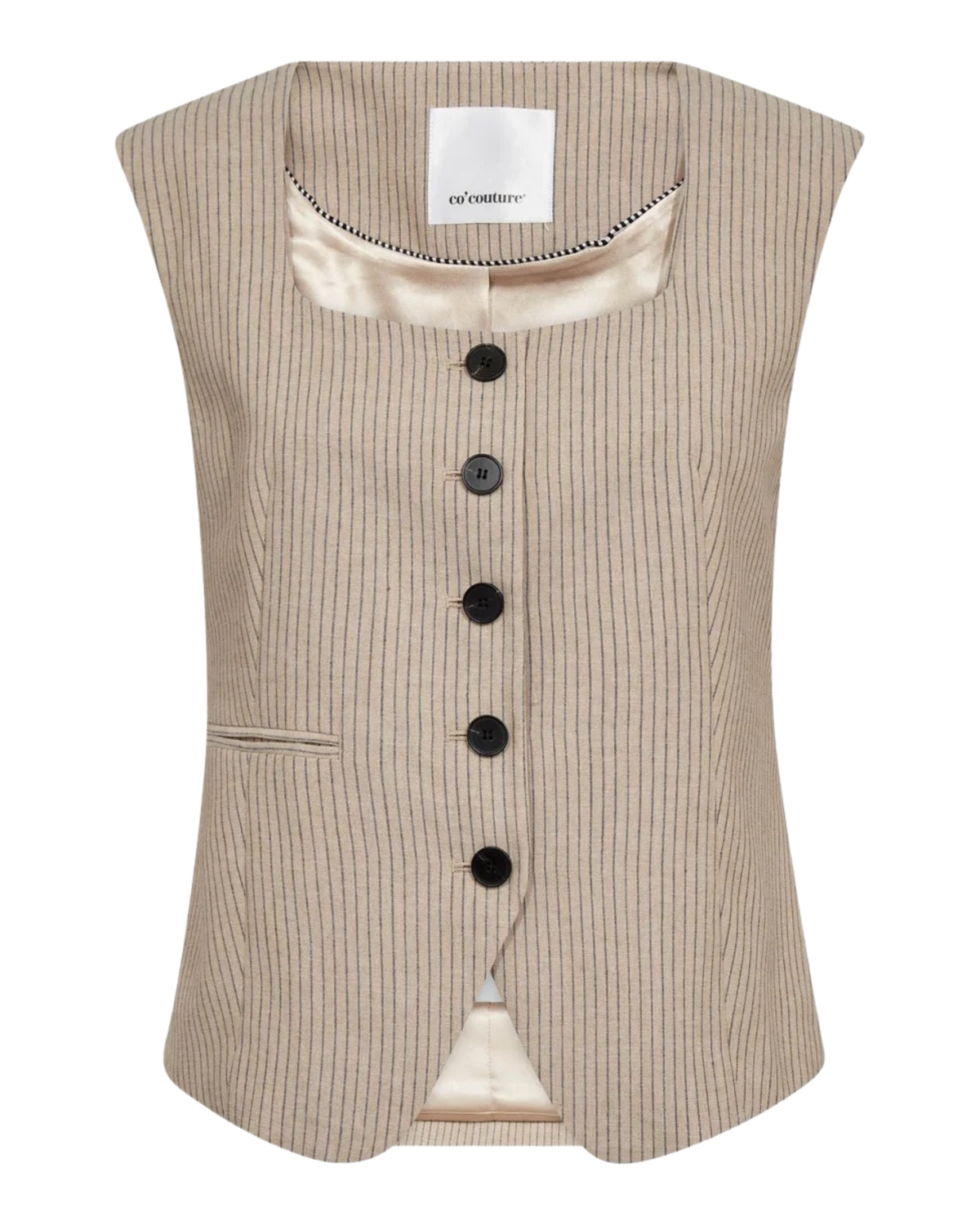 Co'Couture Nadine Fitted Vest Beige