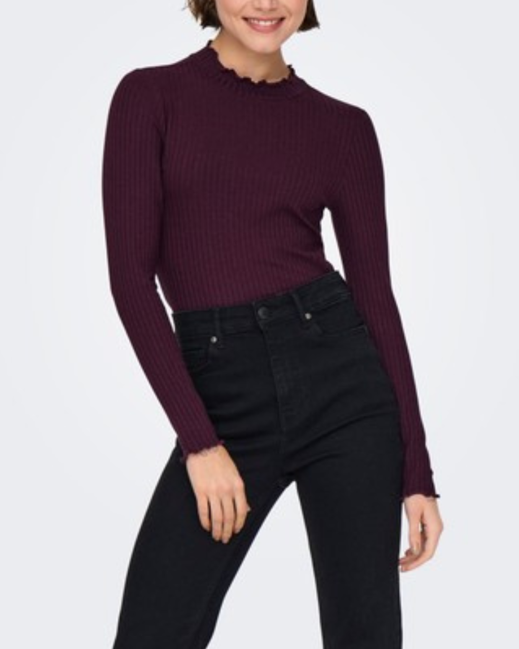 Fransiska Life L/S High Neck Top Winetasting