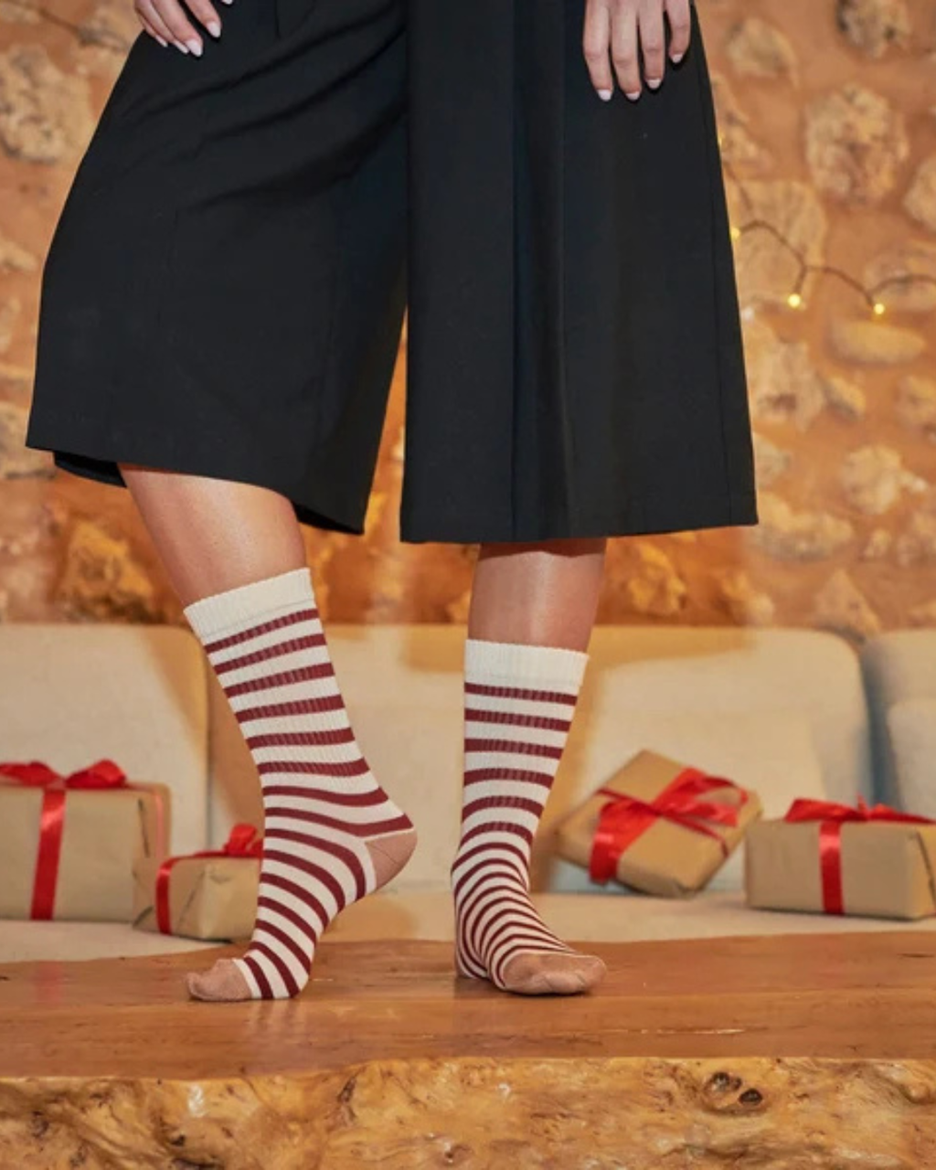 MP Denmark Jenny Socks Wine Red