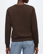 JDY "JDYPARIS L/S EMB SWEAT JRS" Sweatshirt Brown