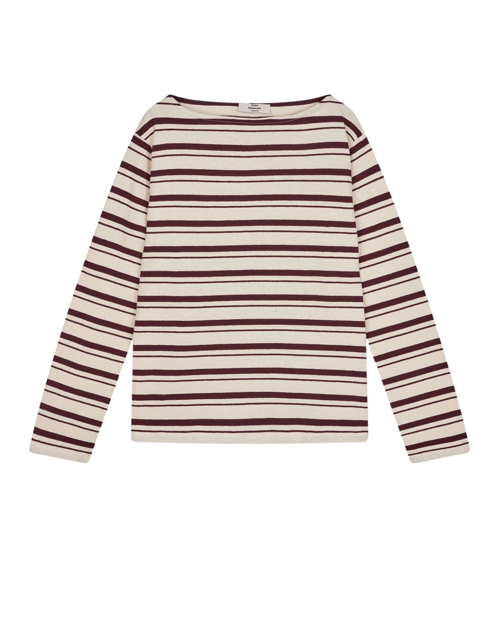 Mads Nørgaard Pablo Gabi Tee LS Beige/Bordeux