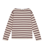 Mads Nørgaard Pablo Gabi Tee LS Beige/Bordeux