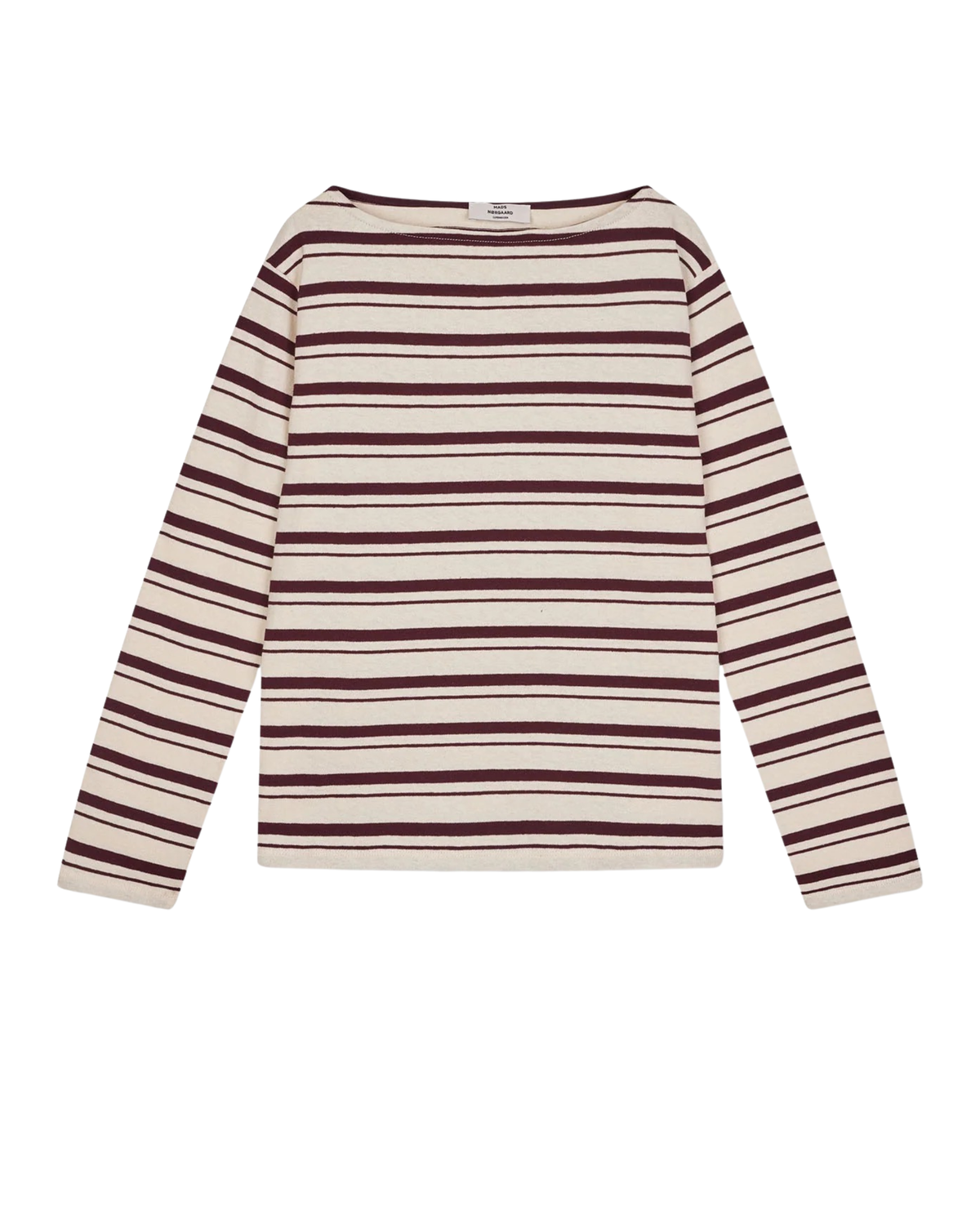 Mads Nørgaard Pablo Gabi Tee LS Beige/Bordeux