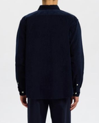 Selected "SLMREGCOLE DANNI CORD BD LS" Skjorte Blue