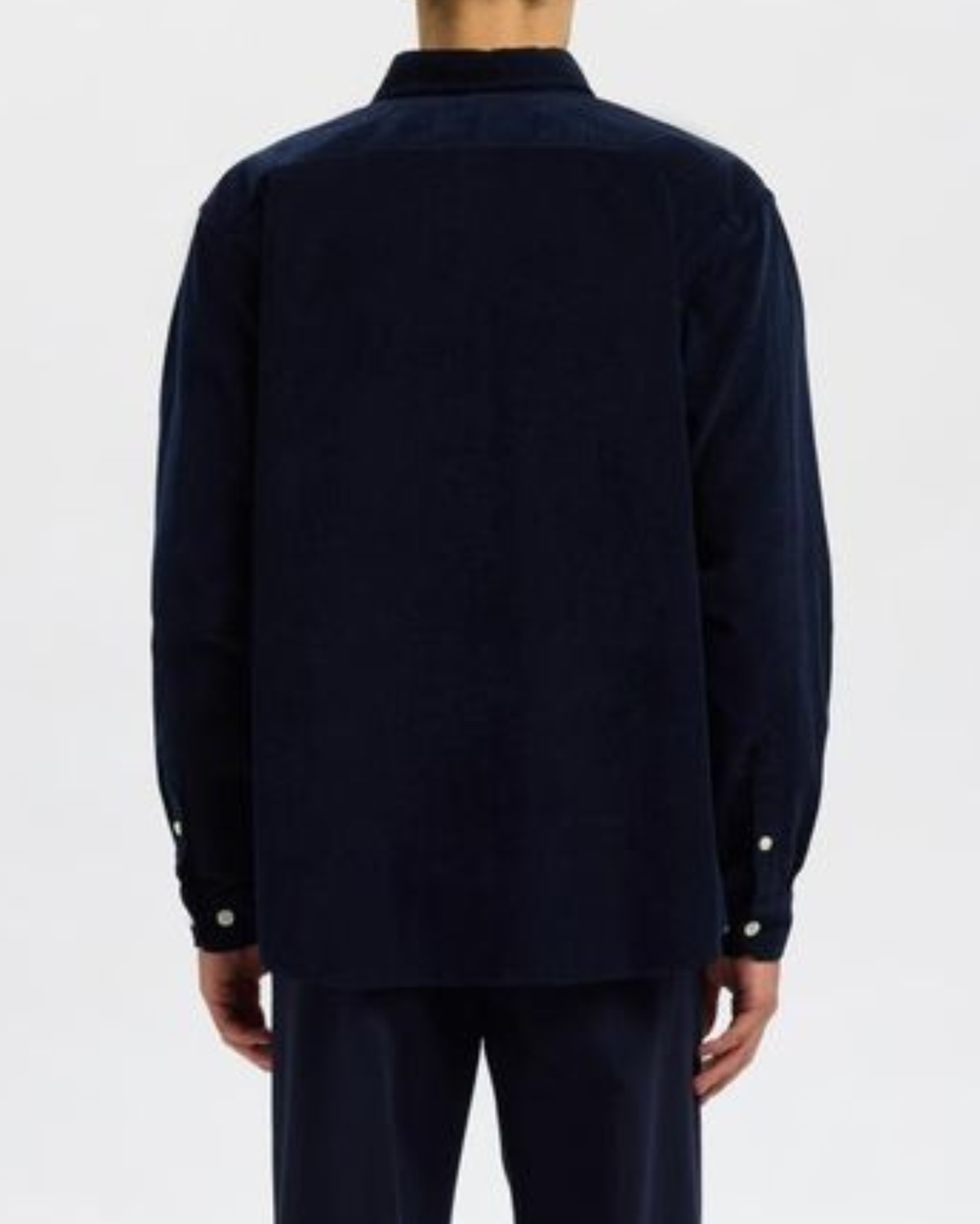 Selected "SLMREGCOLE DANNI CORD BD LS" Skjorte Blue