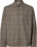Selected "SLMRLXSVEND WT CHECK WOOL BLEND LIG" Overshirt Brown