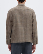 Selected "SLMRLXSVEND WT CHECK WOOL BLEND LIG" Overshirt Brown