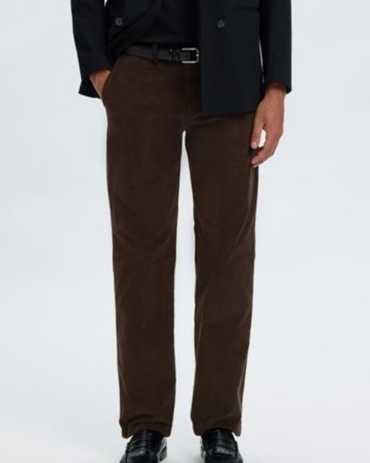 Selected "SLM196-STRAIGHT MILES" Fløjlsbukser Brown