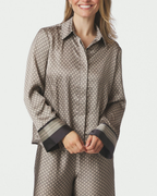 Neo Noir Mistan Pattern Shirt Beige