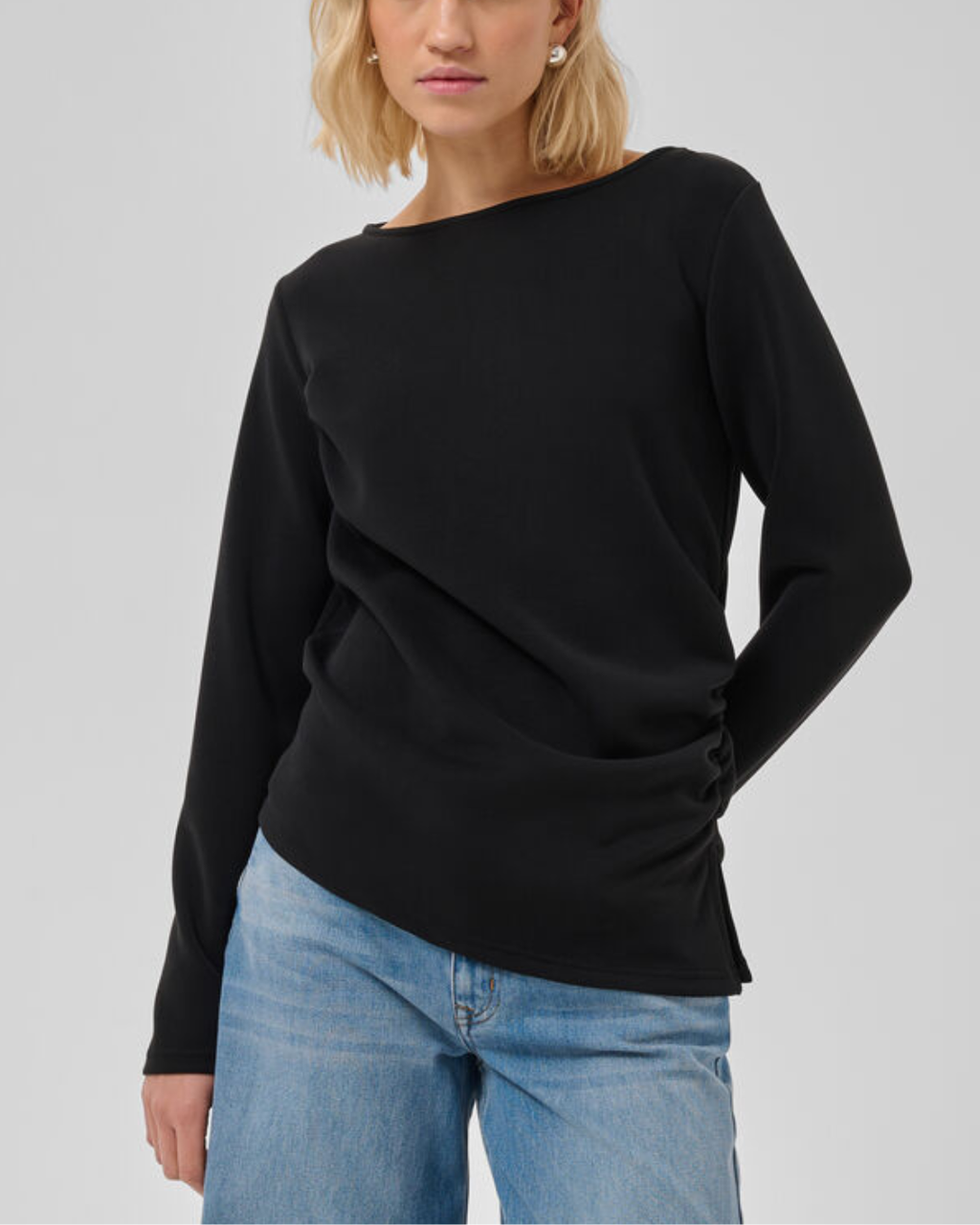 My Essentiel Wardrobe Helle Asymmetric Blouse Black