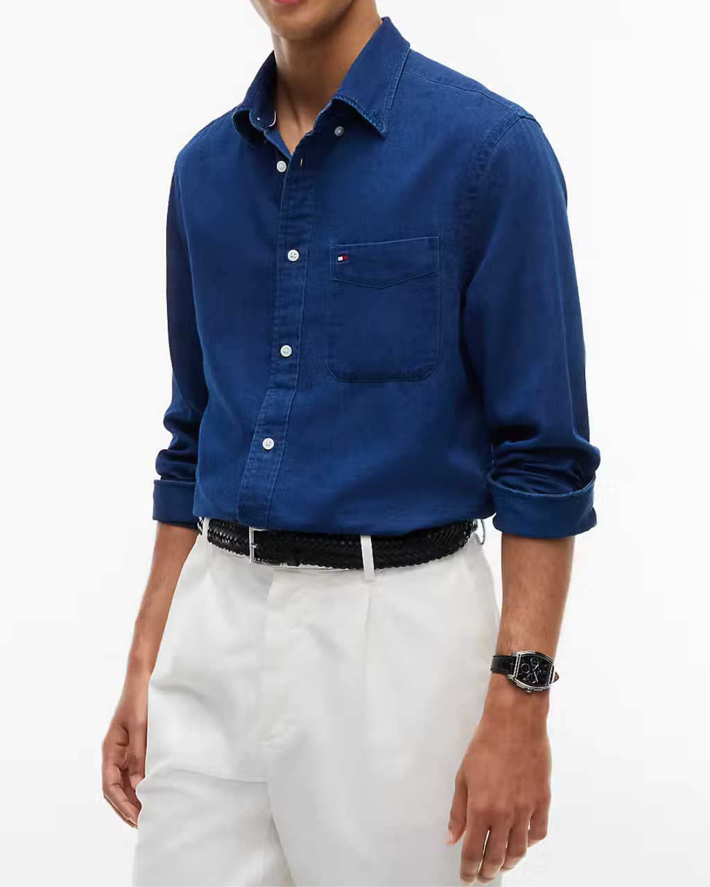 Tommy Hilfiger Chambray RF Shirt Dark Blue