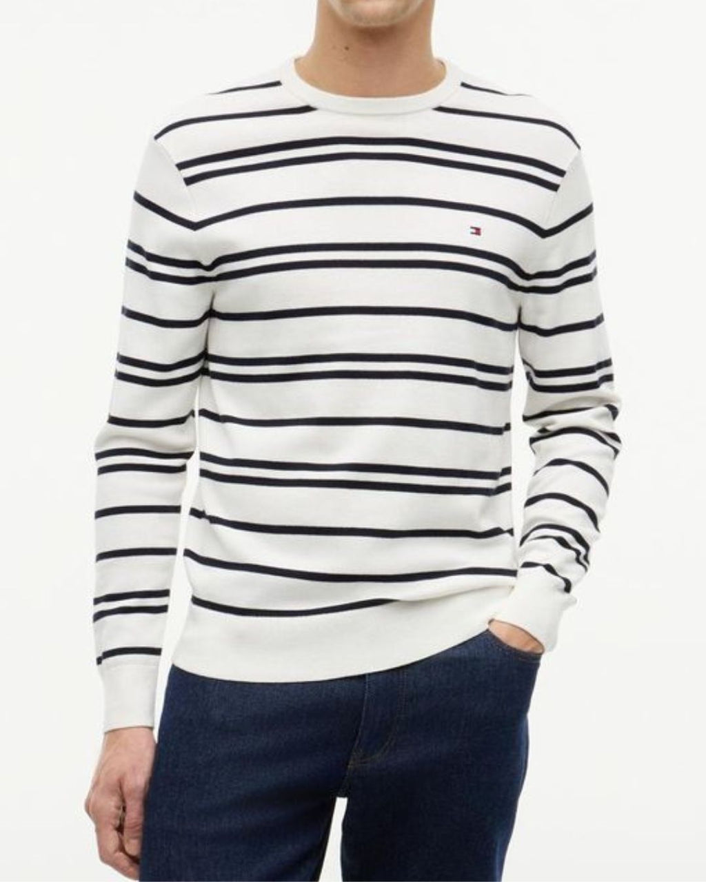 Tommy Hilfiger Essential Cotton Crew Neck Ivory Petal