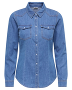 JDY Sandie L/S Shirt Medium Blue Denim