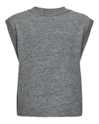 JDY Super S/L V-Neck Vest Noos Medium Grey Melange