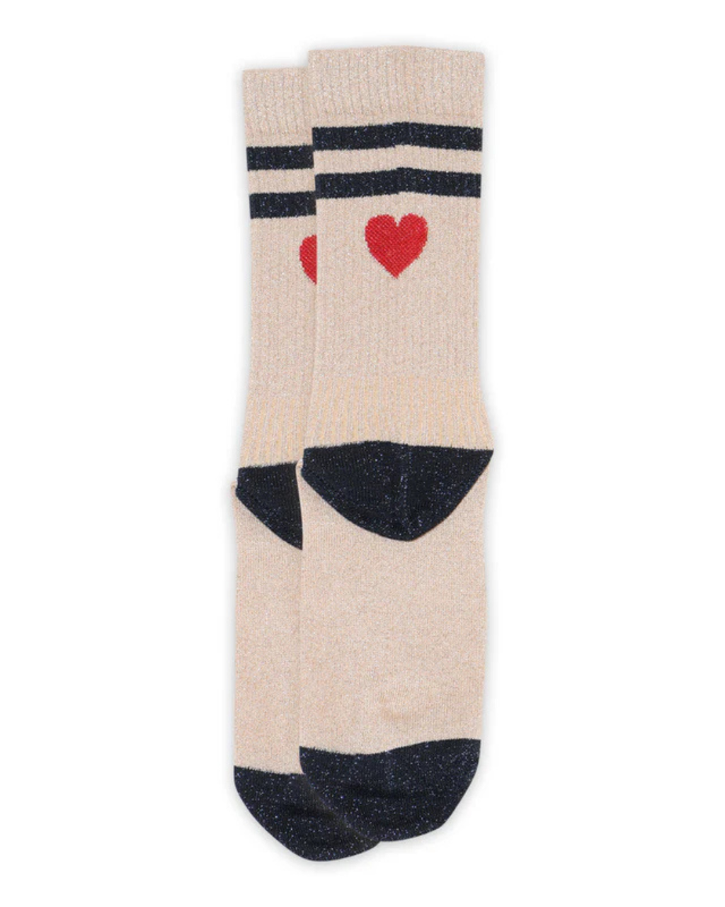 Mp Denmark Elga Glitter Socks Beige