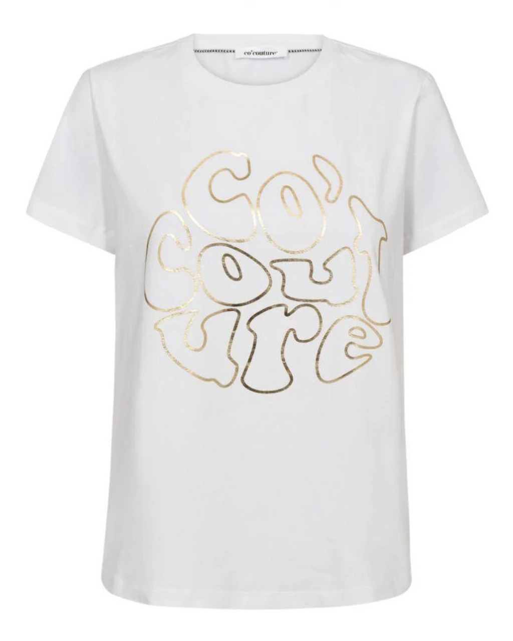 Co'Couture Foil T-Shirt White/Gold