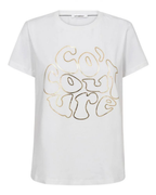 Co'Couture Foil T-Shirt White/Gold