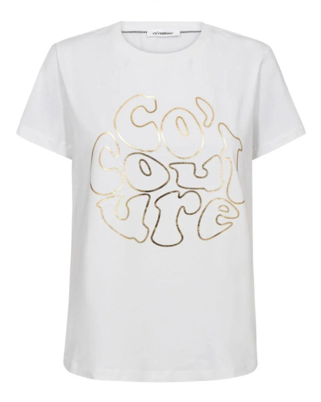 Co'Couture Foil T-Shirt White/Gold