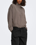 JDY Umi L/S Check Jacket Portabella Brown