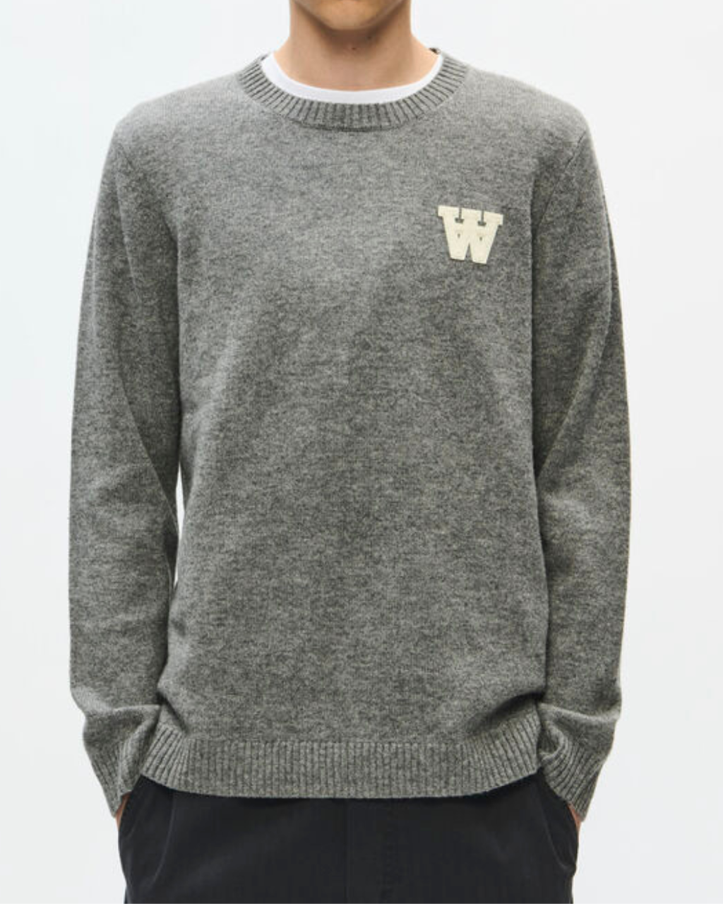 Wood Wood Tay L Knit Light Melange Grey